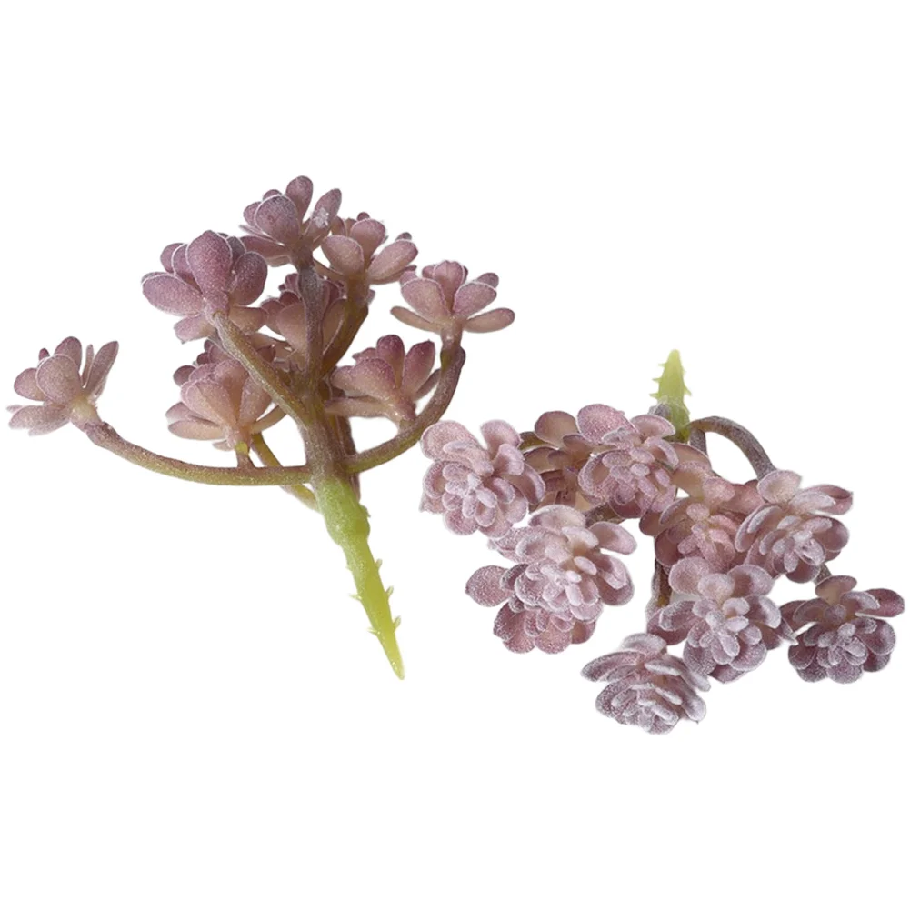 Succulent Arrangement Mini - Succulente finte in PVC floccato viola