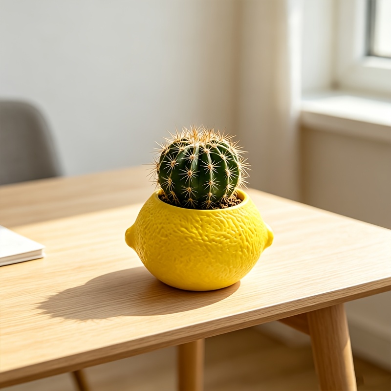 Cactus Mix Pot - Vaso decorativo a forma di limone